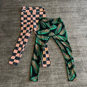 Two pairs LuLaRoe leggings OS one size